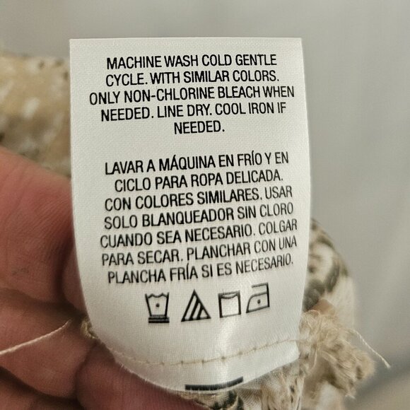 Covington Blouse Snakeskin Green Tribal Boho Grunge Casual L - Picture 14 of 15